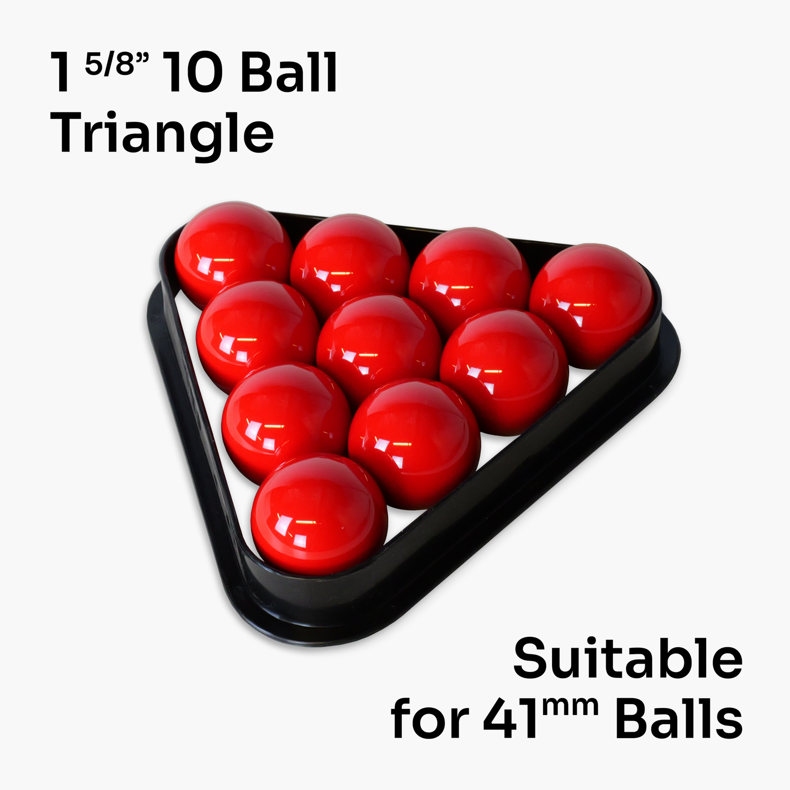 1 5/8-Inch Black Plastic 10-Ball Triangle Rack - Image 2