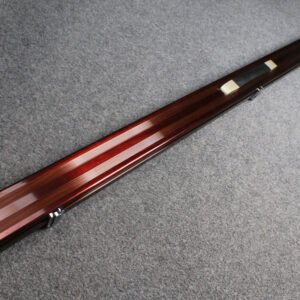 Classic Black Aluminium One-Piece Cue Case with Chrome Ends
