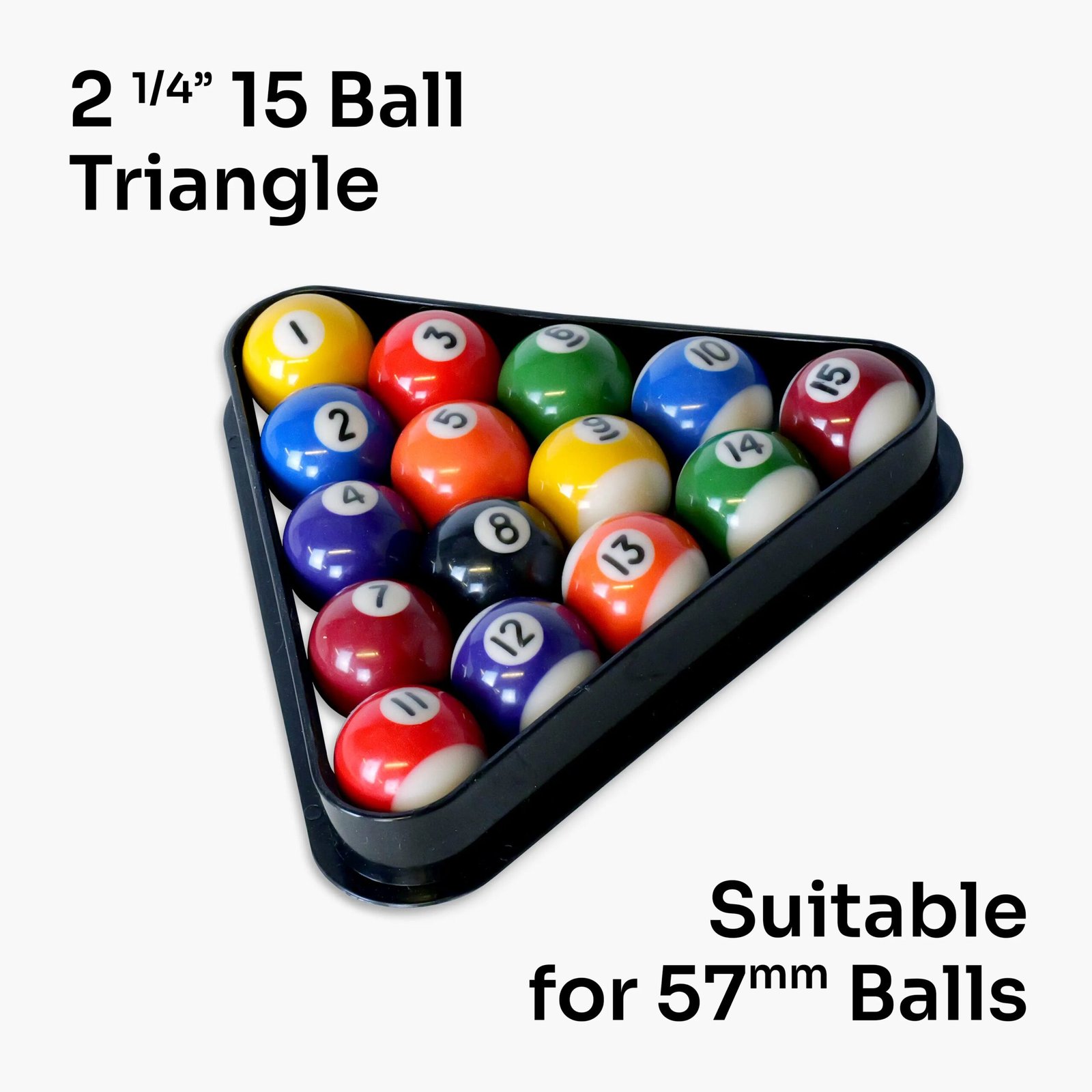2 1/4-Inch Black Plastic American Pool Triangle Rack - Image 2