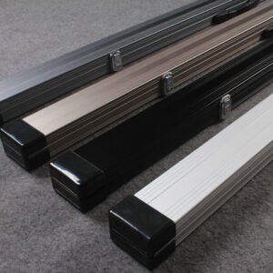 Two-Cue Aluminium Alloy One-Piece Case - Black Gray Silver