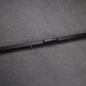 Slim Plain Black One-Piece Cue Case with Stud Ends