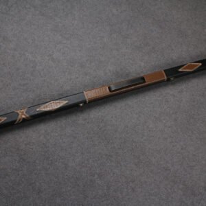 Slim Red Black One-Piece Cue Case with Stud Ends