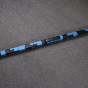 Slim Blue Black One-Piece Cue Case with Stud Ends