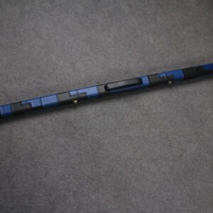 Slim Navy Black One-Piece Cue Case with Stud Ends