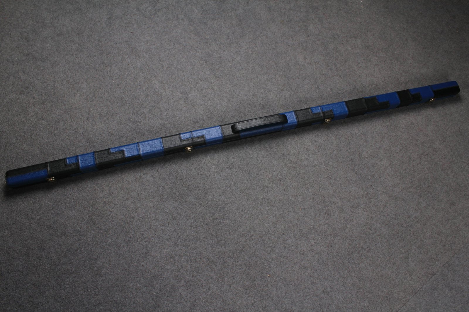 Slim Navy Black One-Piece Cue Case with Stud Ends
