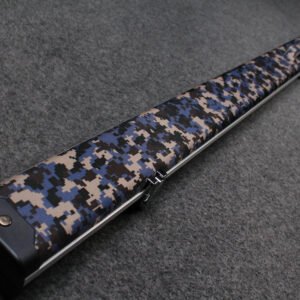 One-Piece Halo Style Aluminium Cue Case - Black Pattern Finish